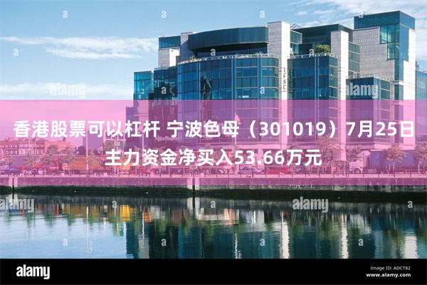 香港股票可以杠杆 宁波色母（301019）7月25日主力资金净买入53.66万元