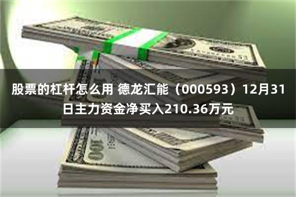 股票的杠杆怎么用 德龙汇能（000593）12月31日主力资金净买入210.36万元